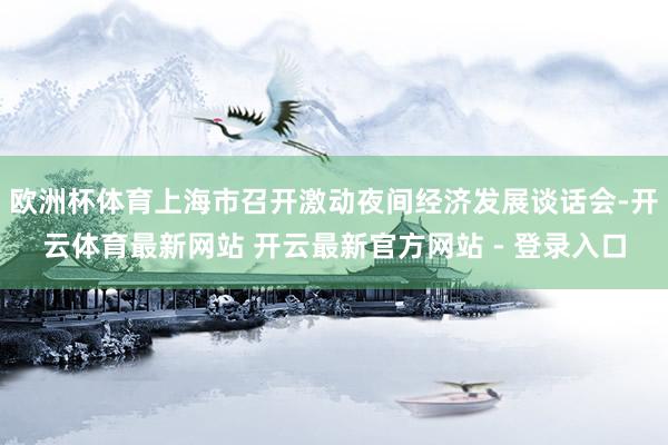 欧洲杯体育上海市召开激动夜间经济发展谈话会-开云体育最新网站 开云最新官方网站 - 登录入口