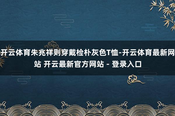 开云体育朱兆祥则穿戴检朴灰色T恤-开云体育最新网站 开云最新官方网站 - 登录入口